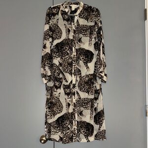 Animal Print Button-Up Dress by H&M